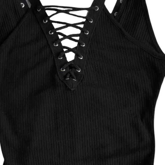 LF Lace Up Bodysuit NWT by Emma & Sam Size XS - Picture 3 of 6